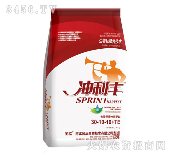 大量元素水溶肥料30-10-10+TE-閆沃