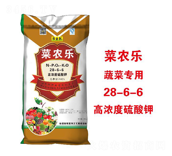 蔬菜專用高濃度硫酸鉀復混肥料28-6-6-菜農(nóng)樂-帝益肥