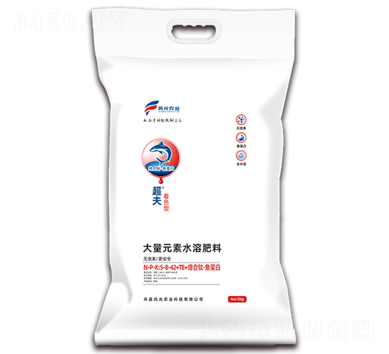 著色型大量元素水溶肥料5-8-42+TE+絡(luò)合鈦·魚蛋白-超夫-風(fēng)光農(nóng)業(yè)