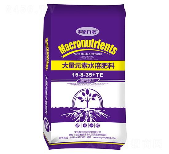 高鉀膨果型大量元素水溶肥料15-8-35+TE-豐碩萬家-盈豐農(nóng)業(yè)