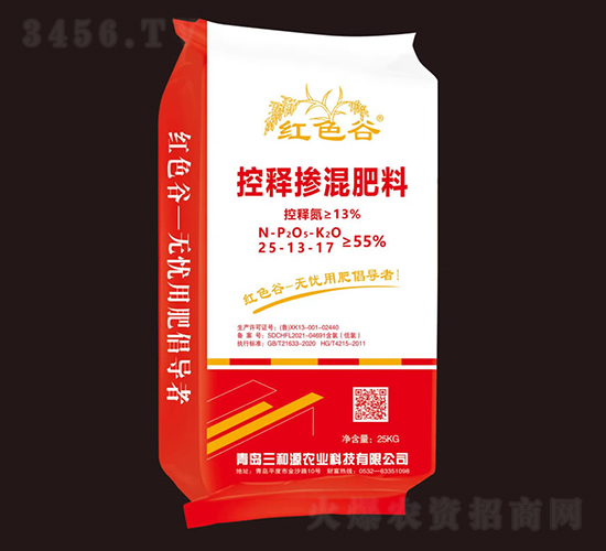 25kg控釋摻混肥料25-13-17-紅色谷-三和源農(nóng)業(yè)
