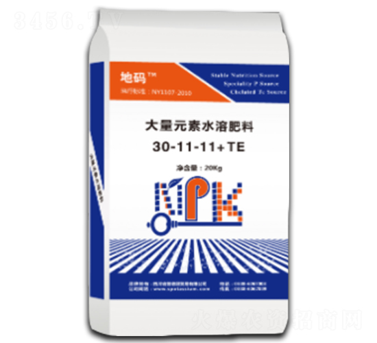 地碼大量元素水溶肥料30-11-11+TE-普德頌