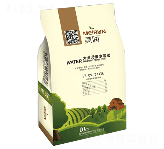 大量元素水溶肥17-09-34+TE-美潤-金穗化肥