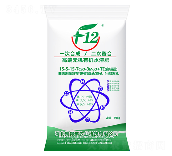 高端無機(jī)有機(jī)水溶肥料15-5-15-7CaO-3MgO+TE-聚得豐農(nóng)業(yè)
