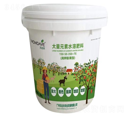 高鉀膨果型大量元素水溶肥150-50-350+TE-沃達夫