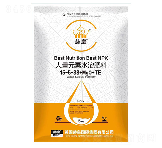 大量元素水溶肥料15-5-38+MgO+TE-赫皇-森正達(dá)生物