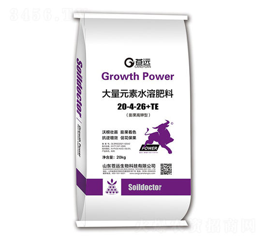 大量元素水溶肥20-4-26+TE-蒼遠生物