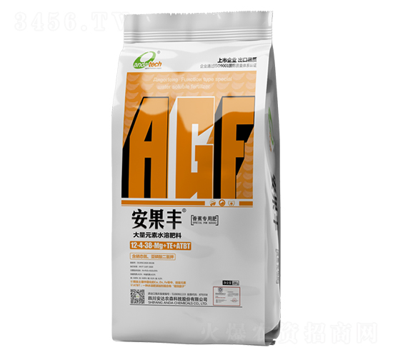 香蕉專用大量元素水溶肥料12-4-38-Mg+TE-安果豐-安達(dá)農(nóng)森