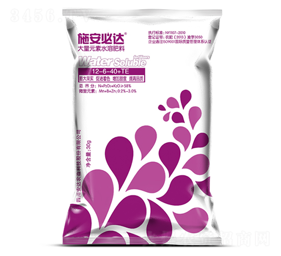 大量元素水溶肥料12-6-40+TE-施安必達(dá)-安達(dá)農(nóng)森