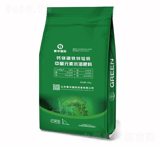 鈣鎂硼鐵鋅錳銅-中量元素水溶肥料-惠華國際