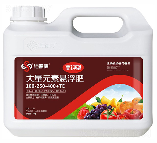 高鉀型大量元素懸浮肥100-250-400+TE-施保康