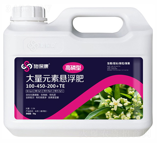 高磷型大量元素懸浮肥100-450-200+TE-施保康