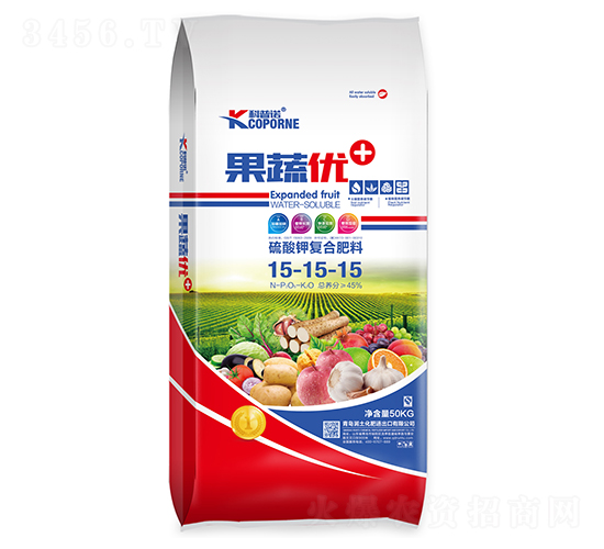 果蔬優(yōu)硫酸鉀復(fù)合肥料15-15-15-科普諾-潤土化肥