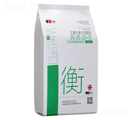 平衡型大量元素水溶肥料20-20-20+TE-沃姆康