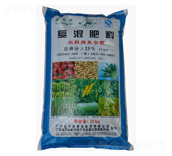 25%復(fù)混肥料17-0-8-新農(nóng)科生物