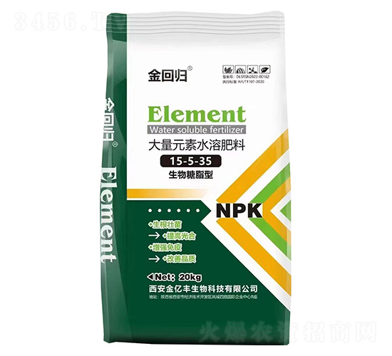 生物糖脂型大量元素水溶肥料15-5-35-金回歸-金億豐