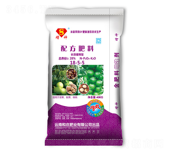 板栗堅(jiān)果專用長(zhǎng)效緩釋型配方肥料18-5-5-增神-和莊肥業(yè)