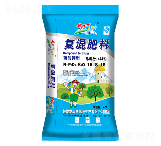 40kg硫酸鉀型復(fù)混肥料18-8-18-龍潤(rùn)豐