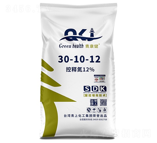 青康健緩釋摻混肥料30-10-12-臺灣青上