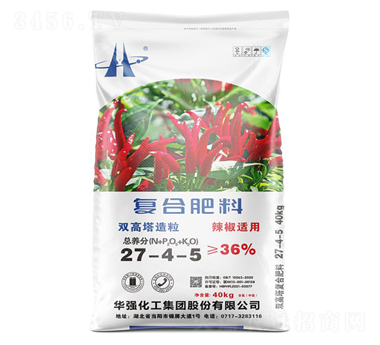 辣椒適用雙高塔造粒復(fù)合肥料27-4-5-余華強(qiáng)-華強(qiáng)化工集團(tuán)