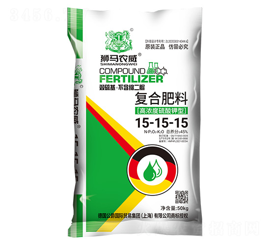 高濃度硫酸鉀型復(fù)合肥料15-15-15-獅馬農(nóng)威-植寶化肥