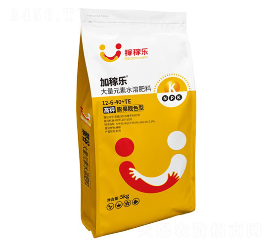 高鉀膨果靚色型大量元素水溶肥料12-6-40+TE-加稼樂-稼稼樂