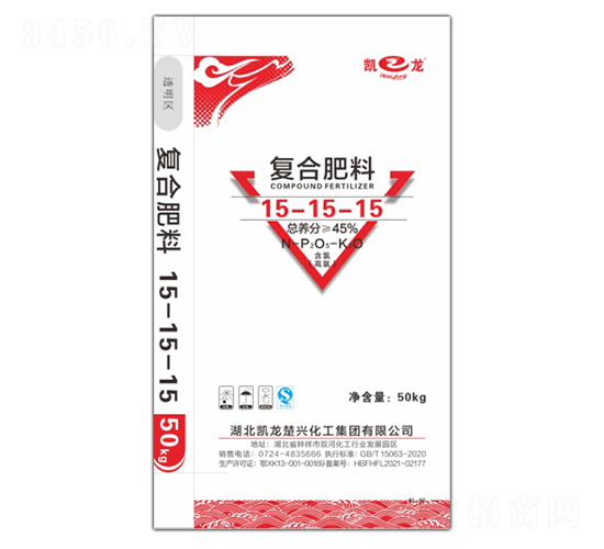 高氯復合肥料15-15-15-凱龍-云之豐生態(tài)