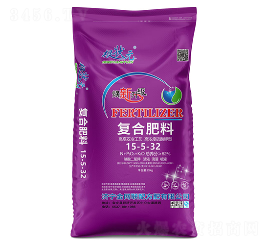 高濃度硫酸鉀型復(fù)合肥料15-5-32-根狀元-金網(wǎng)聯(lián)