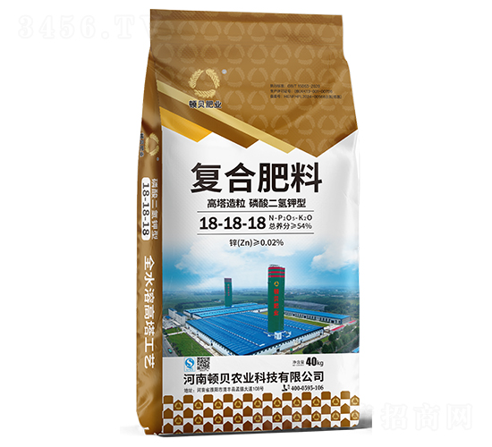 高塔造粒磷酸二氫鉀型復(fù)合肥料18-18-18-頓貝肥業(yè)