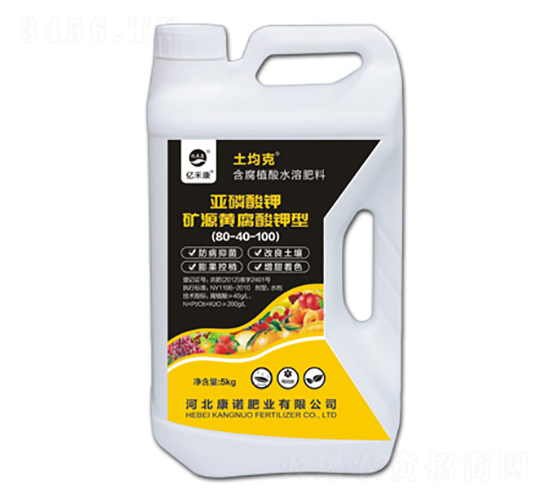 亞磷酸鉀+礦源黃腐酸鉀型含腐植酸水溶肥料-土均克-康諾肥業(yè)