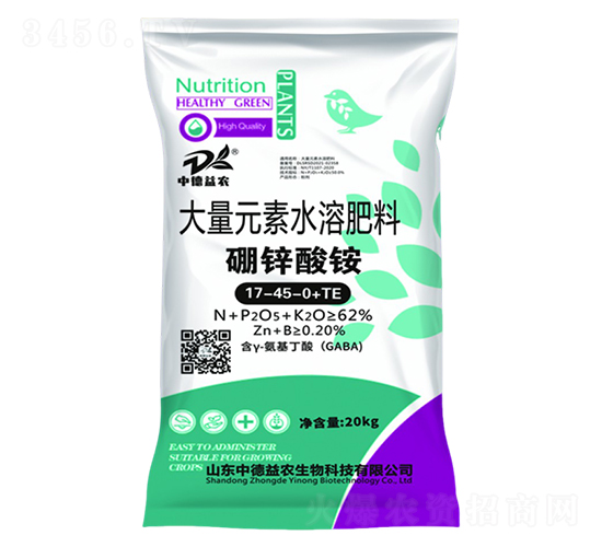 大量元素水溶肥料17-45-0+TE-硼鋅酸銨-中德益農(nóng)