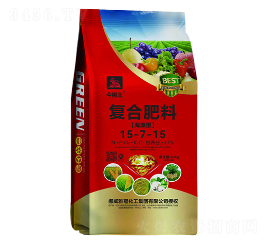 海藻型復合肥料15-7-15-今獅王-中德益農(nóng)