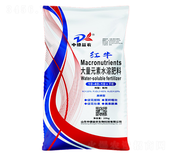 高磷型大量元素水溶肥料10-40-10+TE-紅牛-中德益農(nóng)