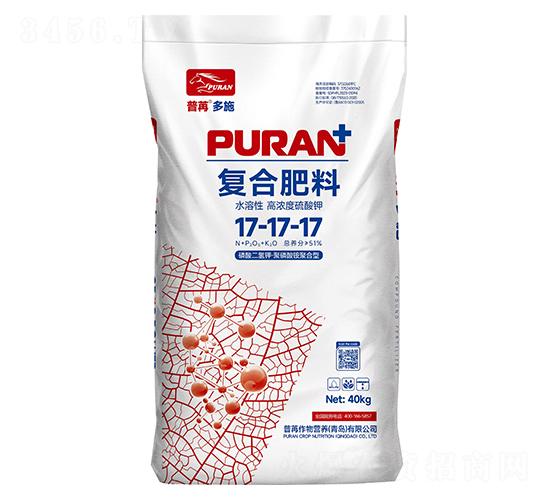 磷酸二氫鉀·聚磷酸銨聚合型復(fù)合肥料17-17-17-普苒多施