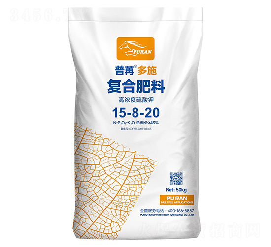高濃度硫酸鉀復(fù)合肥料15-8-20-普苒多施