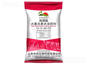 海藻酸大量元素水溶肥料15-5-30+TE-中冉生物